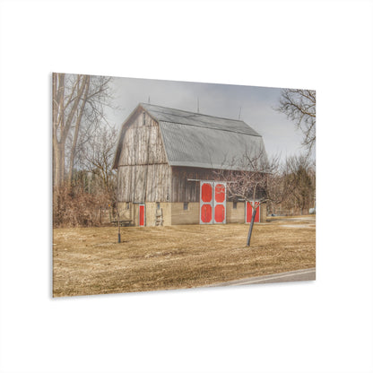 U R There Photography Sheridan Road Grey Rustic Farmhouse Acrylic Wall Print