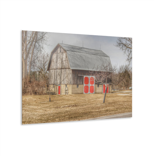 U R There Photography Sheridan Road Grey Rustic Farmhouse Acrylic Wall Print