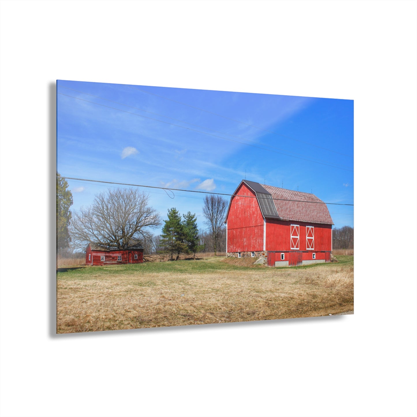 U R There Photography Kings Mill Red II Rustic Farmhouse Acrylic Wall Print