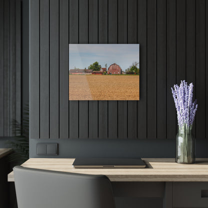 U R There Photography Volz Road Reds Rustic Farmhouse Acrylic Wall Print