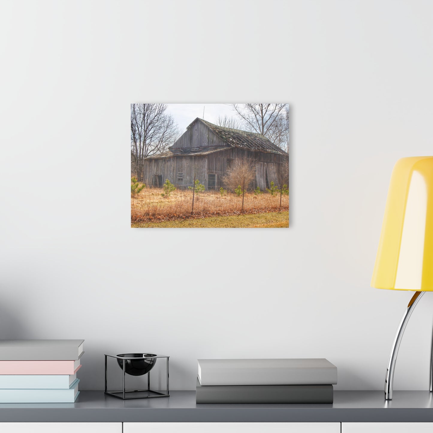 Barn Boutique Modern Farmhouse Acrylic Wall Print| Leix Road Forgotten Grey I