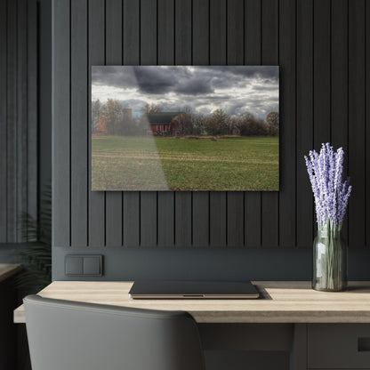 U R There Photography Booth Road Hidden Red II Rustic Farmhouse Acrylic Wall Print