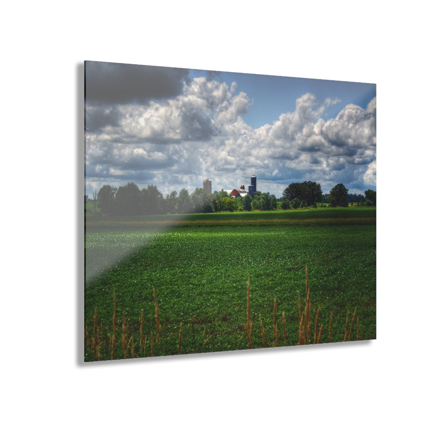 U R There Photography Farm from a Distance Rustic Farmhouse Acrylic Wall Print