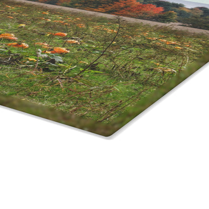 U R There Photography Once Upon a Time in a Pumpkin Patch Rustic Farmhouse Tempered-Glass Cutting Board