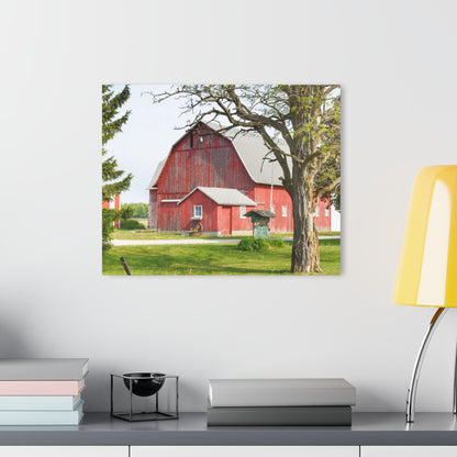 U R There Photography French Road Centennial Reds I Rustic Farmhouse Acrylic Wall Print