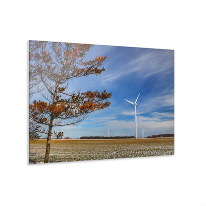 U R There Photography Winter Windmills Rustic Farmhouse Acrylic Wall Print
