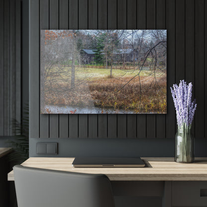 U R There Photography Brewer Road Hidden Grey Rustic Farmhouse Acrylic Wall Print