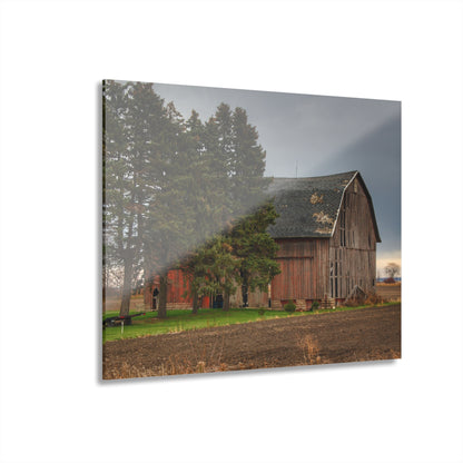 U R There Photography Owendale Red Rustic Farmhouse Acrylic Wall Print