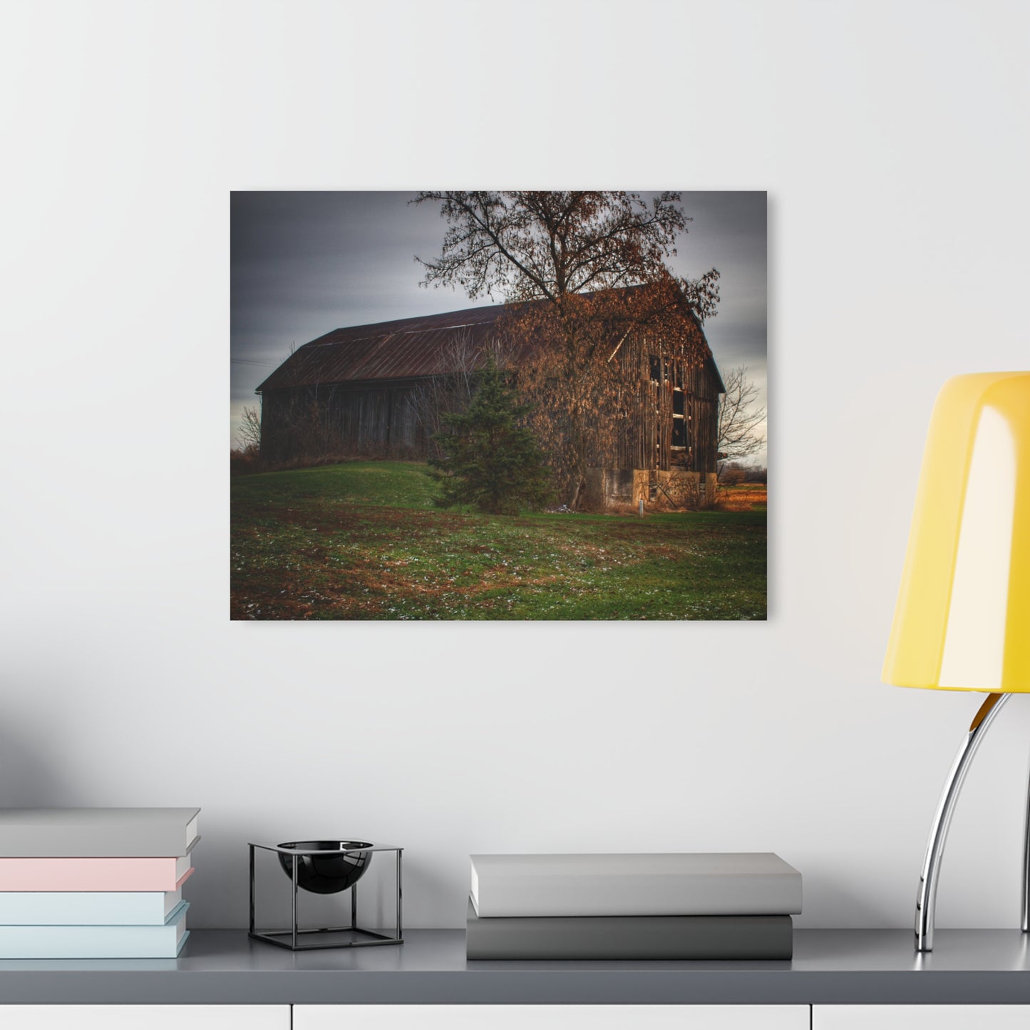 U R There Photography Melvin Grey Rustic Farmhouse Acrylic Wall Print