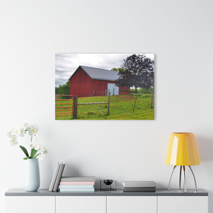 U R There Photography Slattery Red Rustic Farmhouse Acrylic Wall Print