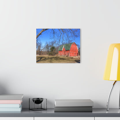 U R There Photography Hickory Ridge Red I Rustic Farmhouse Acrylic Wall Print