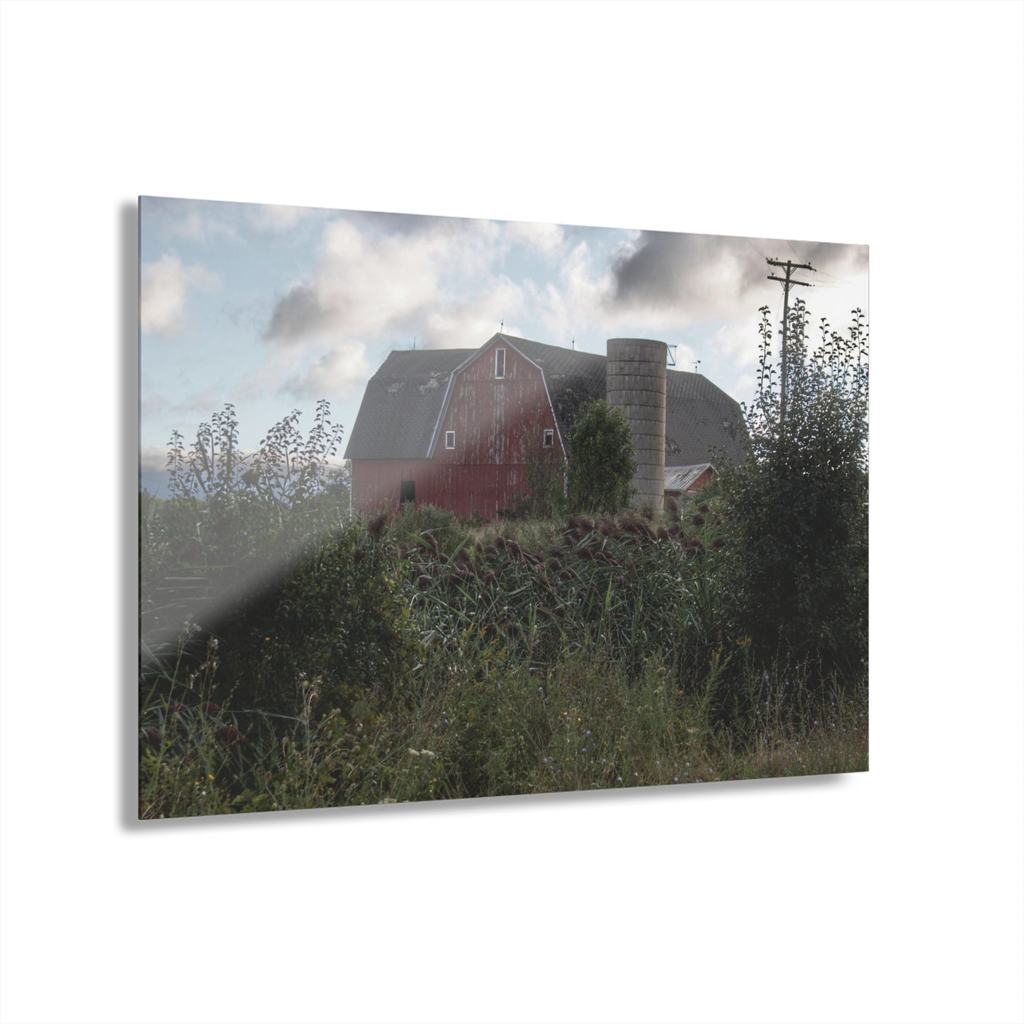 U R There Photography Greenwood Road Red II Rustic Farmhouse Acrylic Wall Print