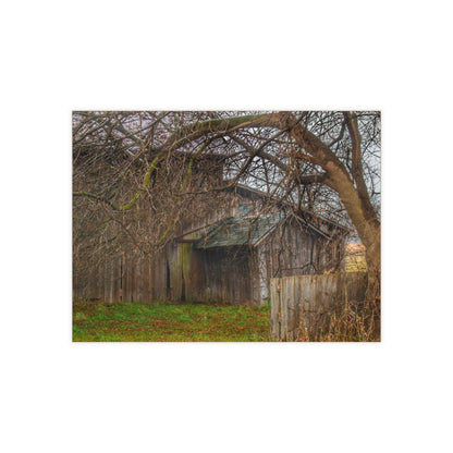 U R There Photography Bowers Road Greys III Rustic Farmhouse Decorative Ceramic Tile