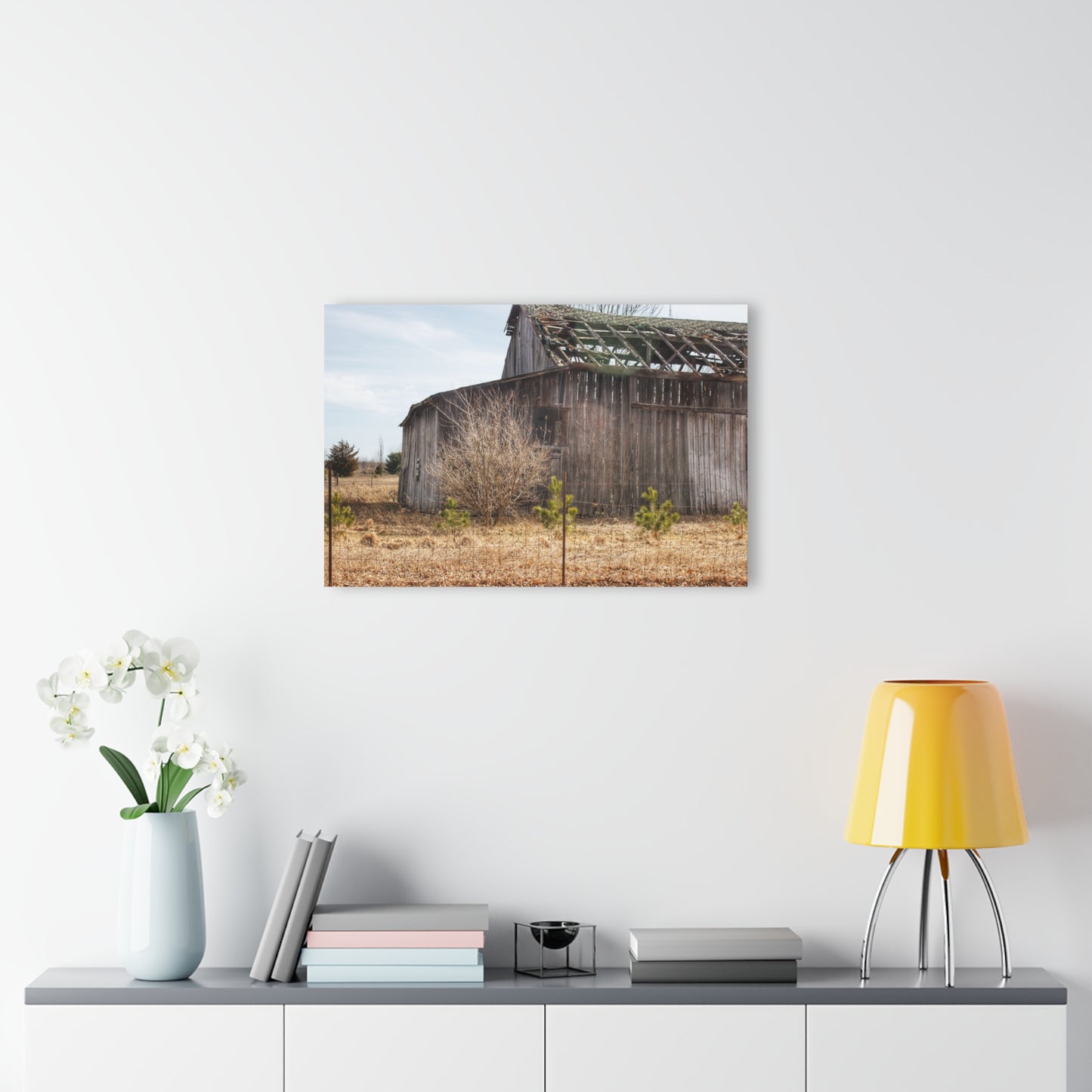 U R There Photography Leix Road Forgotten Grey II Rustic Farmhouse Acrylic Wall Print