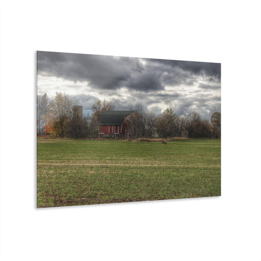 U R There Photography Booth Road Hidden Red II Rustic Farmhouse Acrylic Wall Print