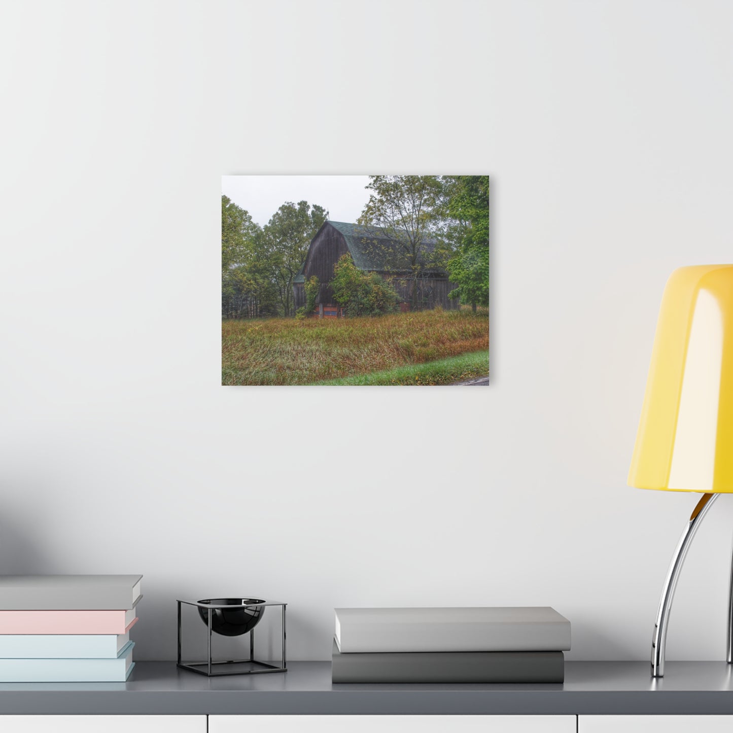 U R There Photography Metamora Road Grey Rustic Farmhouse Acrylic Wall Print