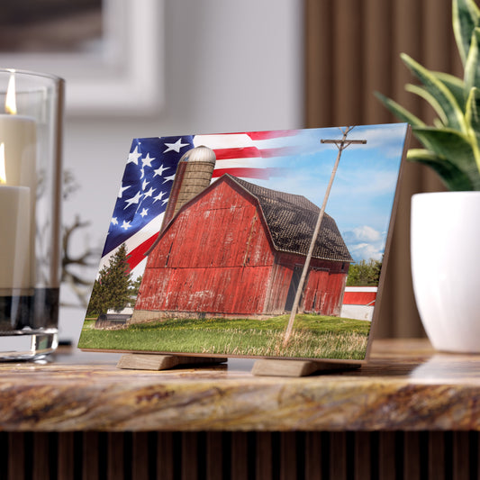 U R There Photography An American Farm I Rustic Farmhouse Decorative Ceramic Tile 6 "x 8"