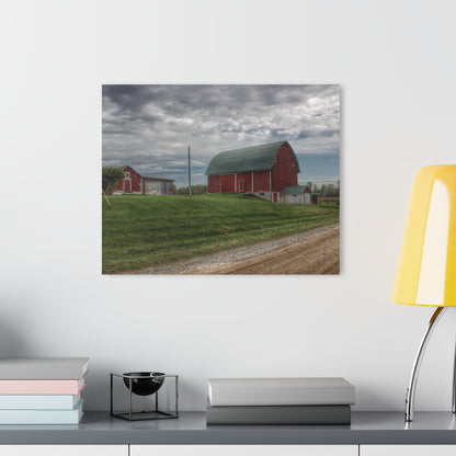 U R There Photography Elmwood Road Reds Rustic Farmhouse Acrylic Wall Print