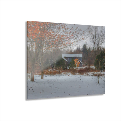 U R There Photography Oregon Road Blue Rustic Farmhouse Acrylic Wall Print