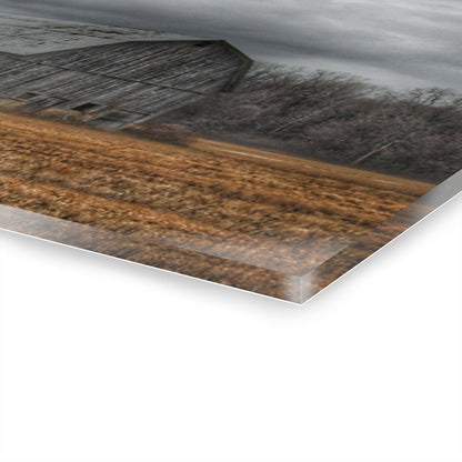 U R There Photography Grey Barn and Tree Rustic Farmhouse Acrylic Wall Print