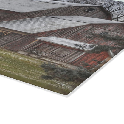 U R There Photography Hennessey Road Grey Rustic Farmhouse Tempered-Glass Cutting Board