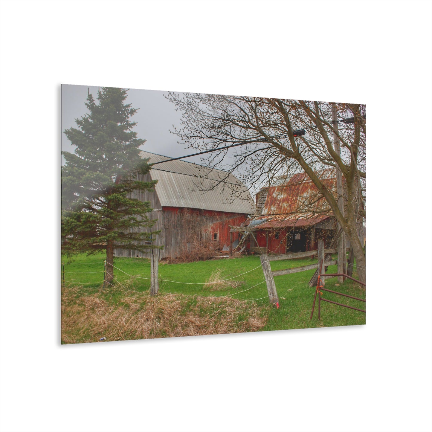 U R There Photography Dodge Road Forgotten Greys Rustic Farmhouse Acrylic Wall Print