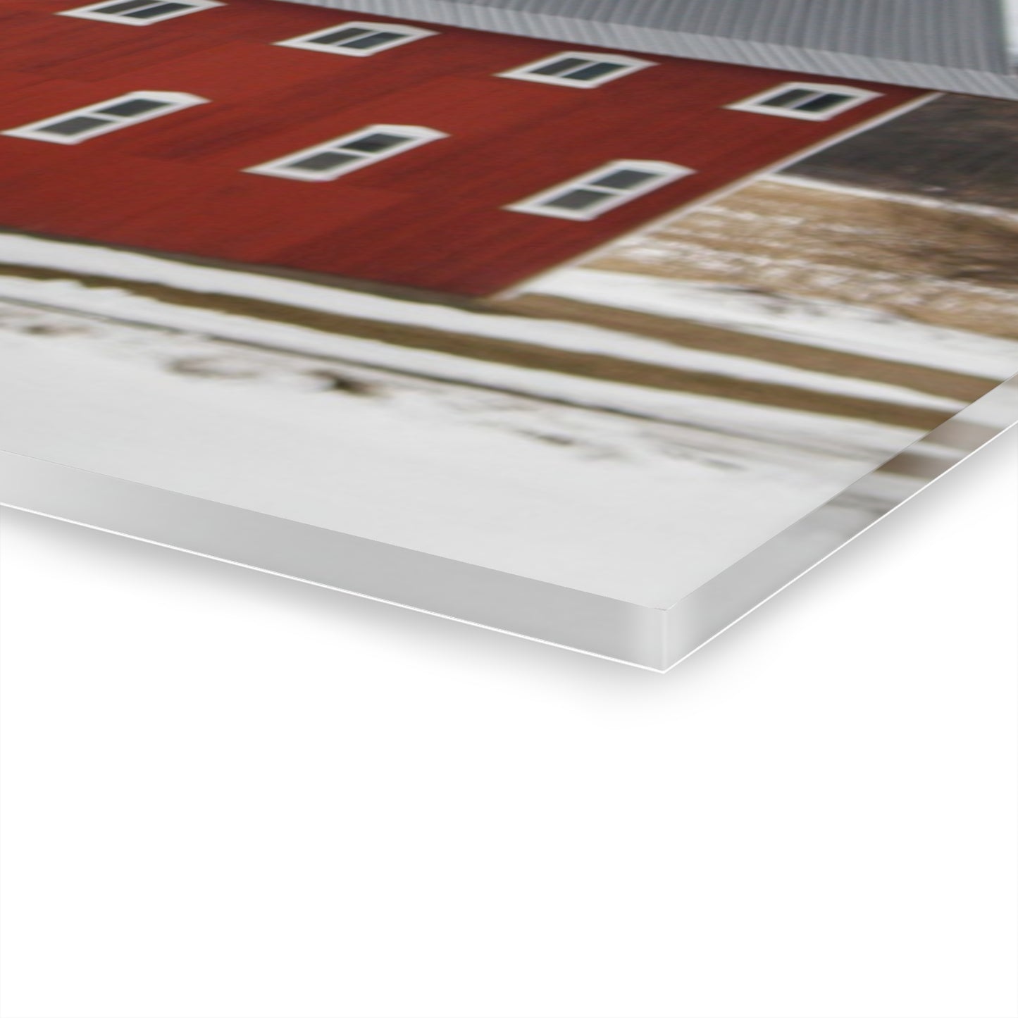 U R There Photography Hollow Corners Red Tree Silo II Rustic Farmhouse Acrylic Wall Print