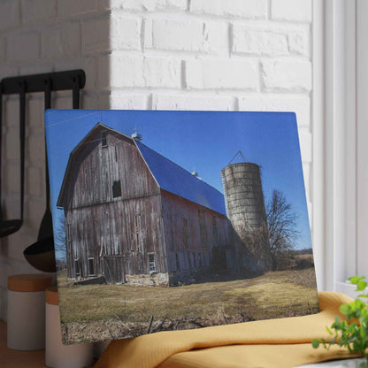 U R There Photography North Irish Red I Rustic Farmhouse Tempered-Glass Cutting Board