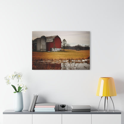 U R There Photography Havens Road Red Rustic Farmhouse Acrylic Wall Print