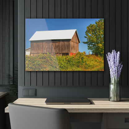 U R There Photography Hilltop High Grey Rustic Farmhouse Acrylic Wall Print