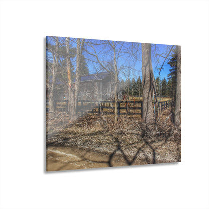 U R There Photography Brewer Road Grey Rustic Farmhouse Acrylic Wall Print
