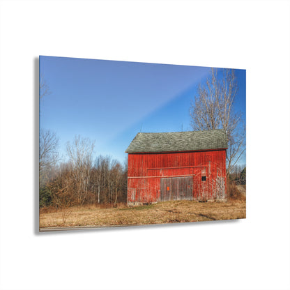 U R There Photography Vernor Road Red Rustic Farmhouse Acrylic Wall Print