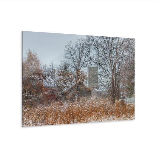 U R There Photography Wale Road Hidden Grey Rustic Farmhouse Acrylic Wall Print