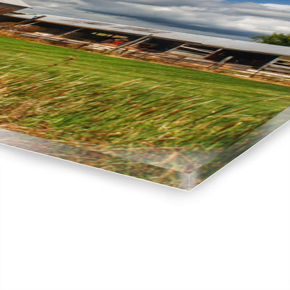 U R There Photography Millington Grey and Silos Rustic Farmhouse Acrylic Wall Print