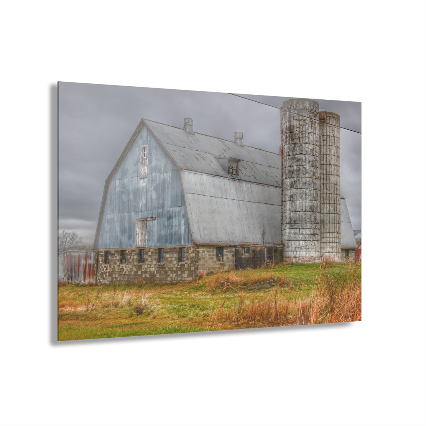 U R There Photography Daley Road Grey III Rustic Farmhouse Acrylic Wall Print