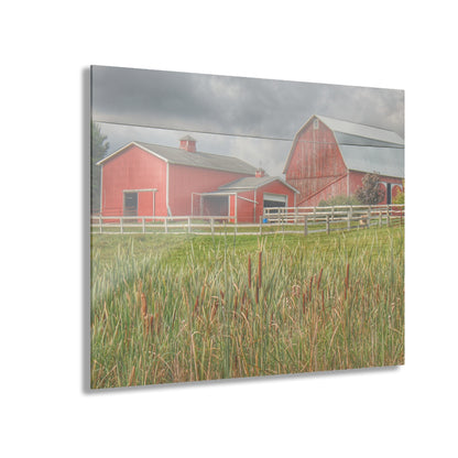 U R There Photography Greenwood Reds Rustic Farmhouse Acrylic Wall Print