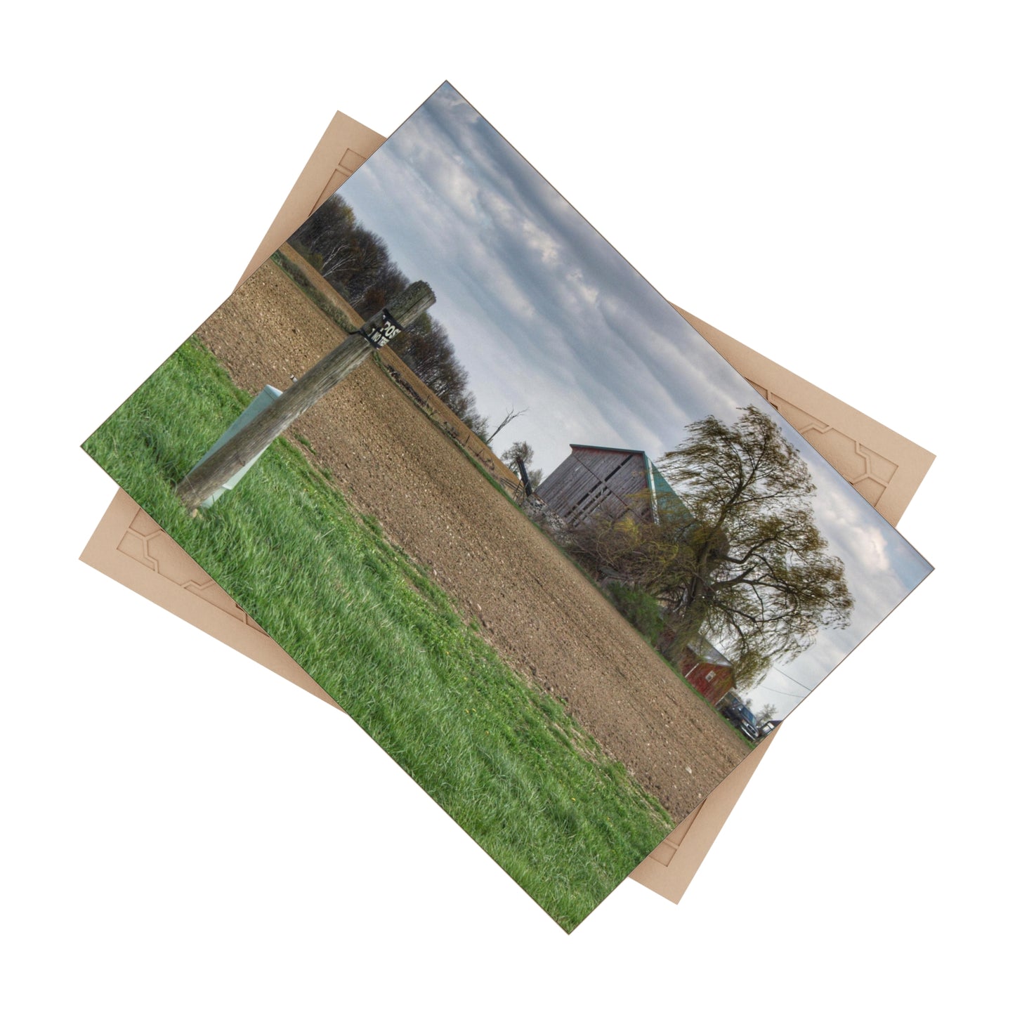 U R There Photography Cedar Creek Road Grey Rustic Farmhouse Decorative Ceramic Tile