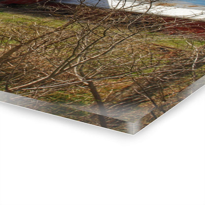 U R There Photography McDowell Road Reds III Rustic Farmhouse Acrylic Wall Print