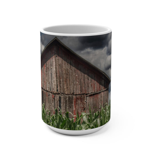 Rustic Farmhouse Coffee Mug featuring Above the July Corn