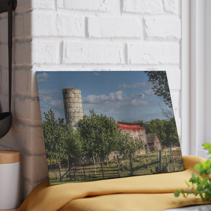 U R There Photography Henderson Road Farm Rustic Farmhouse Tempered-Glass Cutting Board