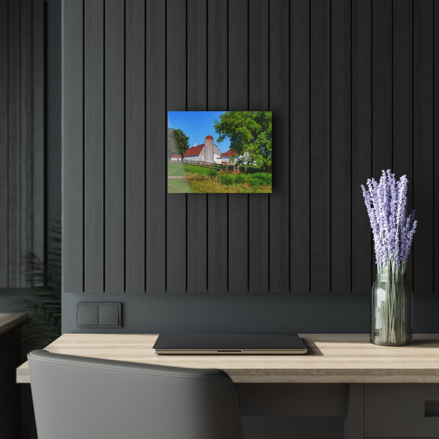 U R There Photography Vienna Roadside White Rustic Farmhouse Acrylic Wall Print