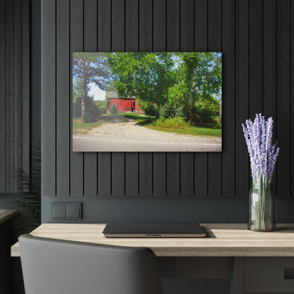 U R There Photography Caro Hidden Red Rustic Farmhouse Acrylic Wall Print