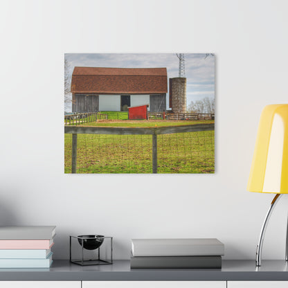 U R There Photography North Vassar Road Grey Rustic Farmhouse Acrylic Wall Print