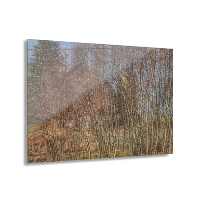 U R There Photography Otter Lake Hidden Red Rustic Farmhouse Acrylic Wall Print