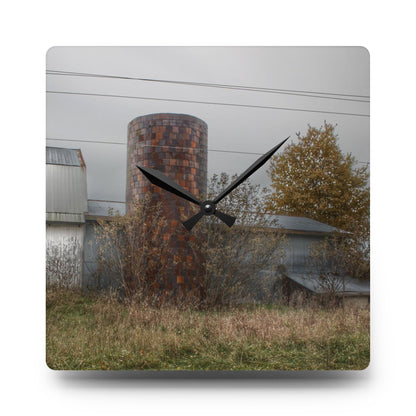 Barn Boutique Rustic Acrylic Analog Wall Clock| Bordman Road Grey