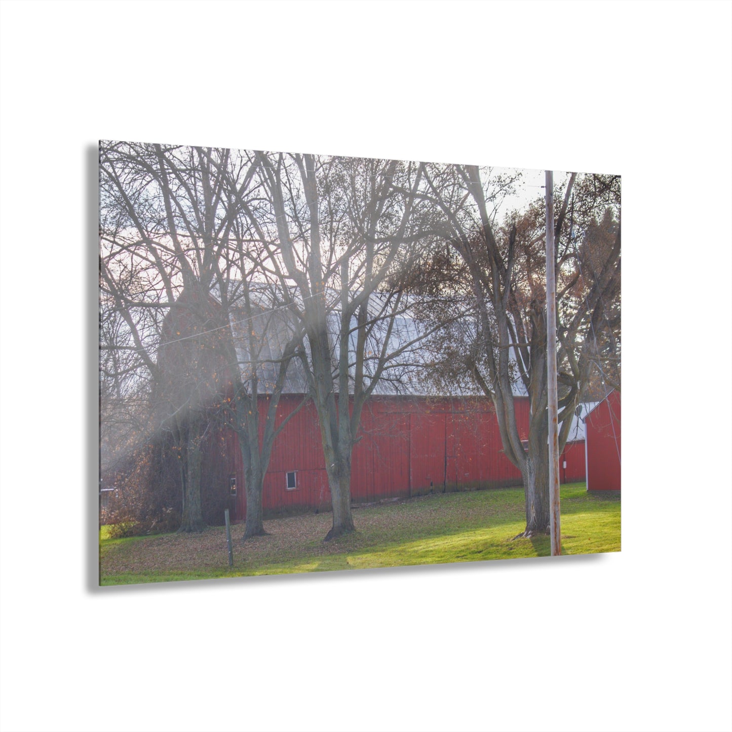 U R There Photography Vienna Road Hidden Red Rustic Farmhouse Acrylic Wall Print