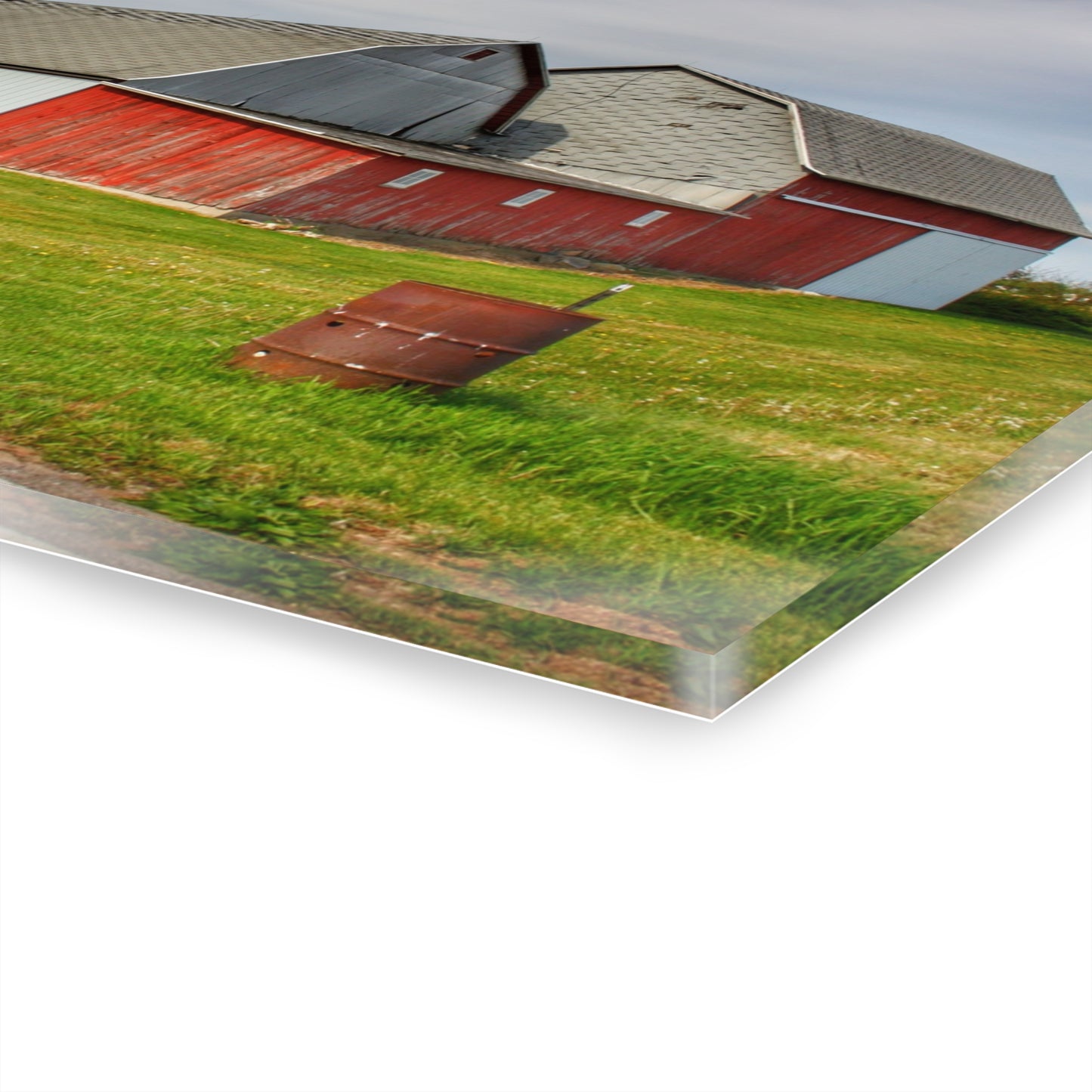 U R There Photography French Road Centennial Reds II Rustic Farmhouse Acrylic Wall Print