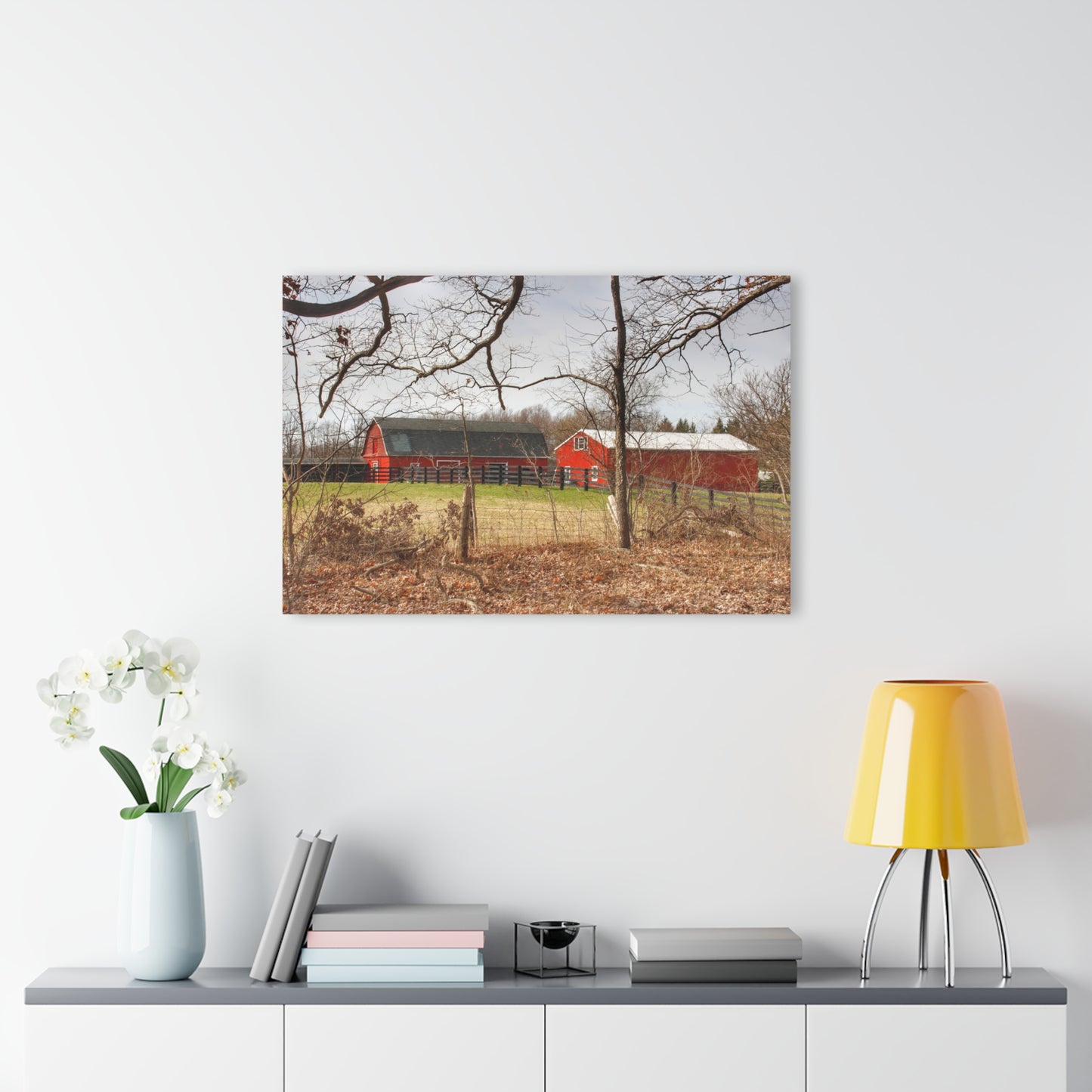 U R There Photography Hidden Hosner Reds Rustic Farmhouse Acrylic Wall Print