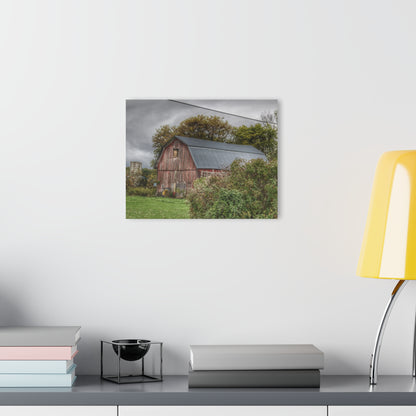 U R There Photography North Clio Road Red Rustic Farmhouse Acrylic Wall Print