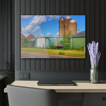U R There Photography Morrish Road Silos I Rustic Farmhouse Acrylic Wall Print